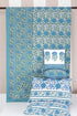 20s Cotton KING SIZE Bed Cover in Floral Block Print