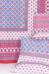 20s Cotton Bed Cover in Geometric Block Print