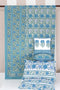 20s Cotton Bed Cover in Floral Block Print