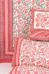 20s Cotton Bed Cover in Floral Block Print
