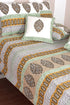 20s Cotton Bed Cover in Geometric Block Print