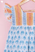 Cotton Frock & Shorts Set In Block Print