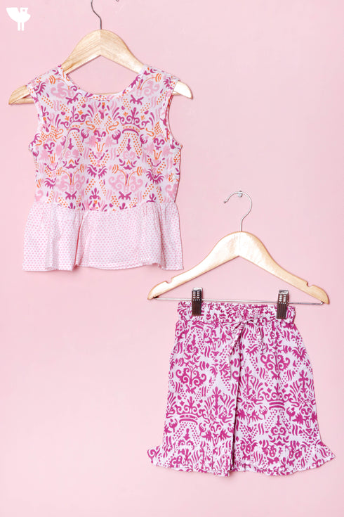 Cotton Co-Ord Set In Block Print