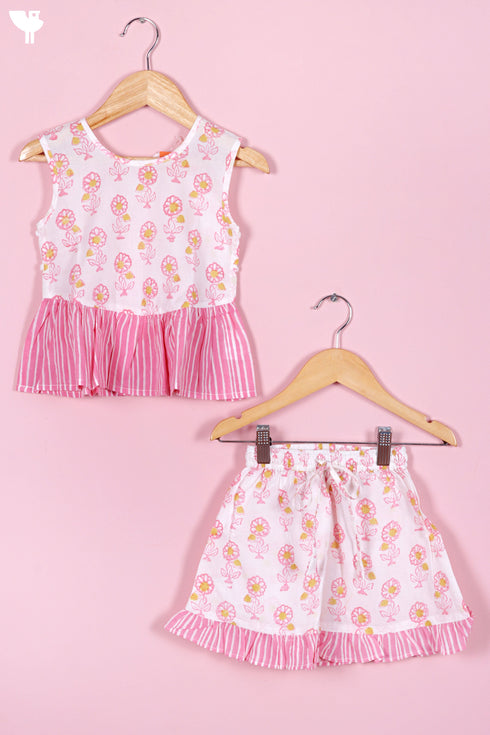 Cotton Co-Ord Set In Floral Print