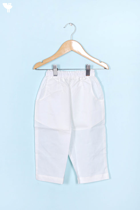 Cotton Boys Kurta Pajama Set In Block Print