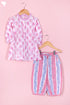 Cotton Girl’s Kurta and Pant Set In Block Print