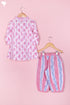 Cotton Girl’s Kurta and Pant Set In Block Print