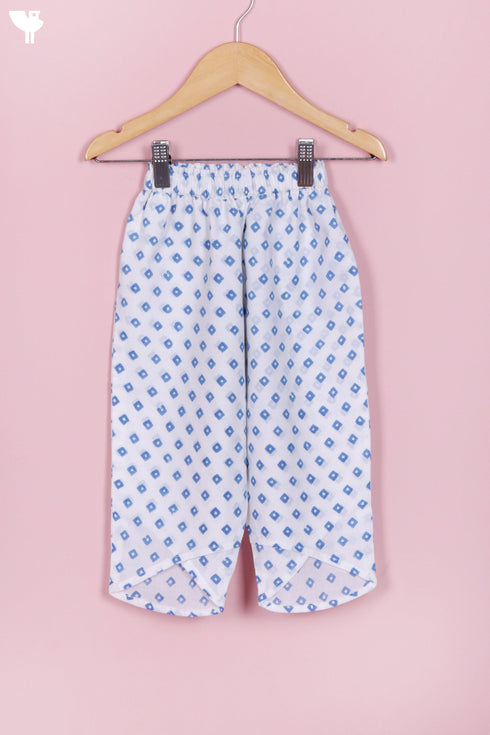 Cotton Girl’s Kurta and Pant Set InBlock Print