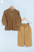 Cotton Boys Kurta Pajama Set In Block Print