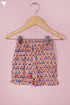 Cambric Cotton Orange Peach Blue Girls Top and Short Set