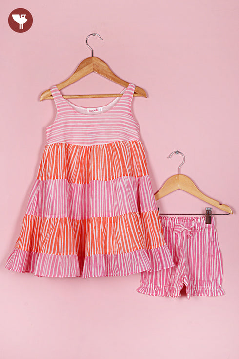 Mul Mul Cotton Girls Top & Short Set