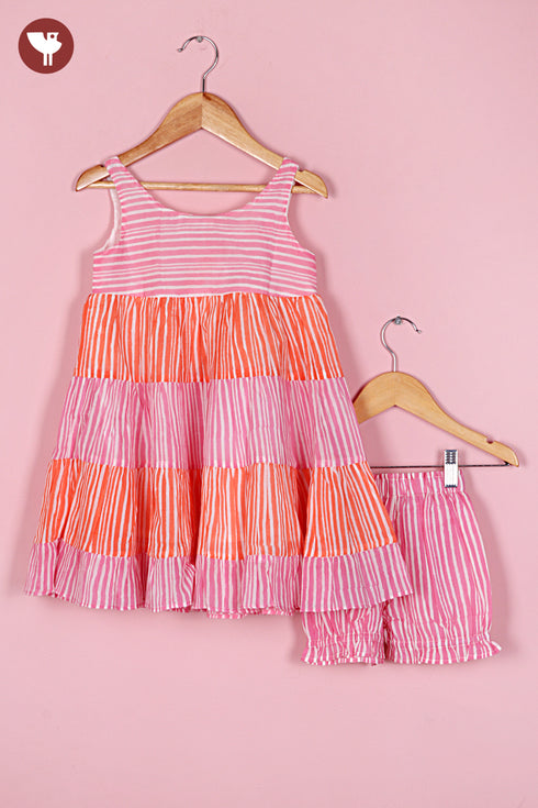 Mul Mul Cotton Girls Top & Short Set
