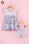 Cambric Cotton Girls Top & Short Set