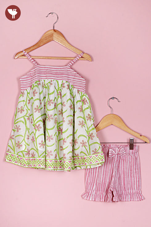 Mul Mul Cotton Girls Top & Short Set