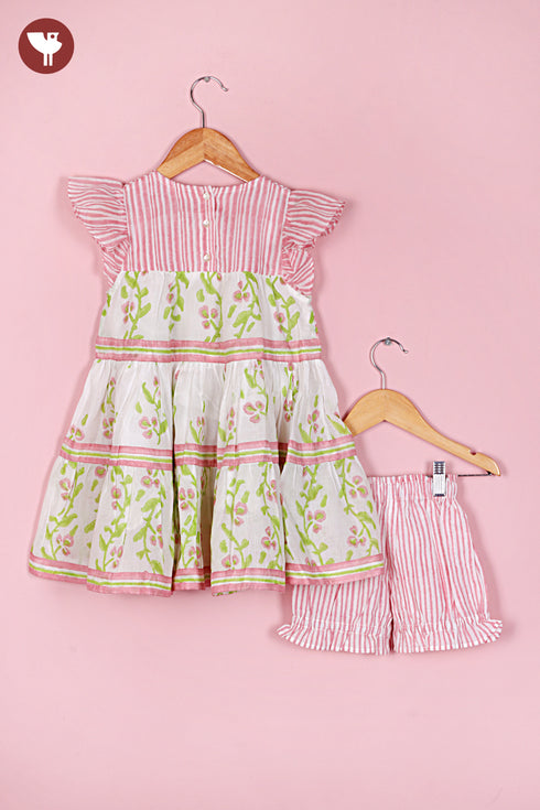 Mul Mul Cotton Girls Top & Short Set