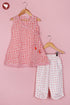 Cambric Cotton Girl’s Kurta and Pant Set in Block Print