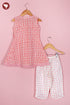 Cambric Cotton Girl’s Kurta and Pant Set in Block Print