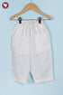 100% Cambric Cotton White Boys Kurta Pyjama Set in Block Print