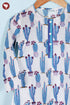 100% Cambric Cotton White Boys Kurta Pyjama Set in Block Print