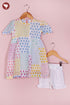 MulMul Cotton Girls Top & Short Set in Block Print