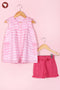 Mul Mul Cotton Pink Girls Top and Short Set
