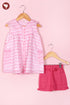 Mul Mul Cotton Pink Girls Top and Short Set