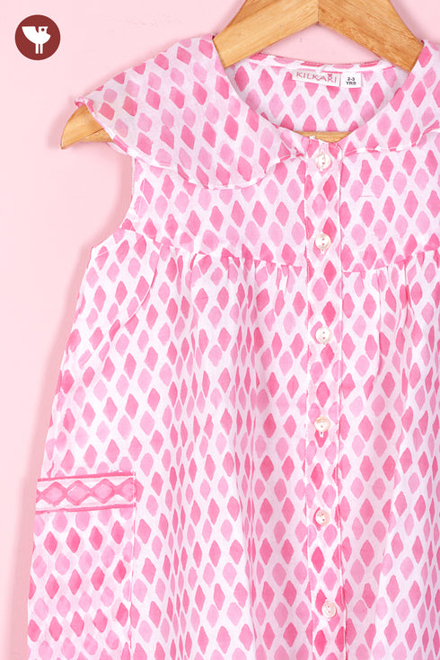 Mul Mul Cotton Pink Girls Top and Short Set