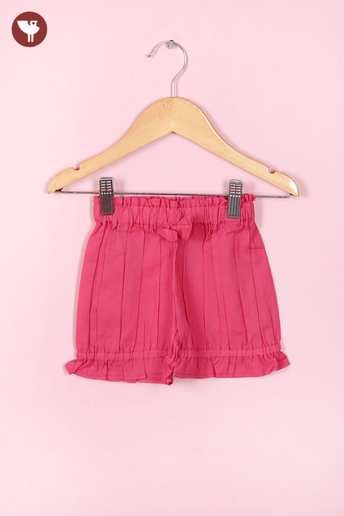 Mul Mul Cotton Pink Girls Top and Short Set