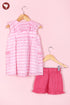 Mul Mul Cotton Pink Girls Top and Short Set