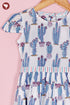 MulMul Cotton White Girls Dress & Short Set in Floral Block Print