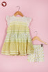 Mul Mul Cotton Girls Dress & Short Set in Floral Block Print