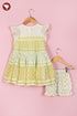 Mul Mul Cotton Girls Dress & Short Set in Floral Block Print