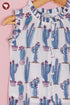 MulMul Cotton Girls Top & Short Set in Block Print