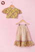 Mul Mul Cotton Lehenga Set in Floral Block Print