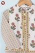Cambric Cotton Boys Kurta Pyjama Set with Vest in Block Print