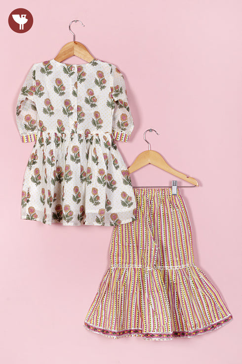 Mul Mul Cotton Girls Sharara Set