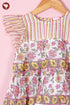 Mul Mul Cotton Girls Dress & Short Set in Floral Block Print