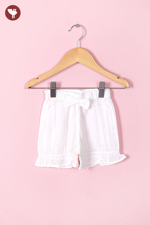 Mul Mul Cotton Girls Dress & Short Set in Floral Block Print