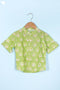 Cambric Cotton Boys Shirt In Block Print