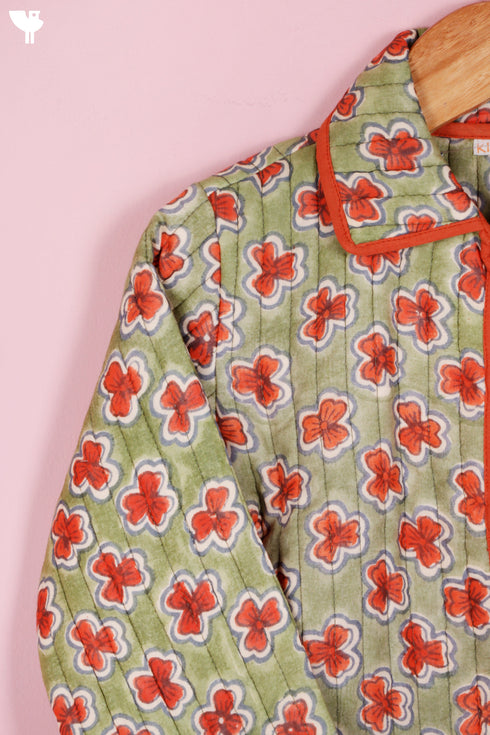 Mulmul Cotton Green Jacket