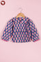 Cambric Cotton Navy Blue Girls Top