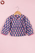 Cambric Cotton Navy Blue Girls Top