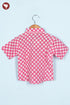 Cambric Cotton Boys Short Sleeve Shirt in Floral Block Print
