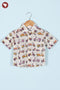 Cambric Cotton Boys Short Sleeve Shirt in Scooter Print