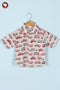Cambric Cotton Boys Short Sleeve Shirt in Car Print