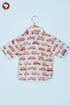 Cambric Cotton Boys Short Sleeve Shirt in Car Print
