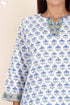 Cotton Kurta Pant And Dupatta Set In Block Print
