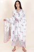 Cotton Kurta Pant And Dupatta Set In Floral Block Print