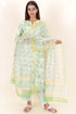 Bizzy Lizzy Kurta And Pant Set With Kota Dupatta In Block Print