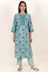 Bizzy Lizzy Kurta And Pant Set With Kota Dupatta In Block Print